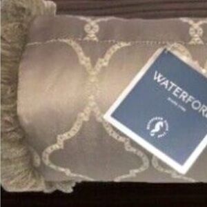 Waterford Hazeldene Neckroll Pillow Ogee Design with Fringe Edges